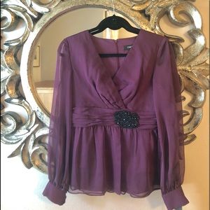 Cheetah B chiffon lined Top